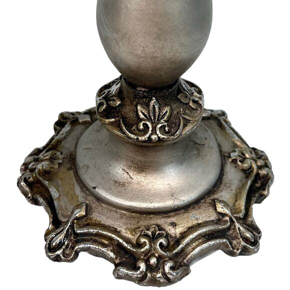 Gothic Skull Roses Floral Standing Mirror Silver Tone Vanity Table Top Decor - Picture 9 of 10